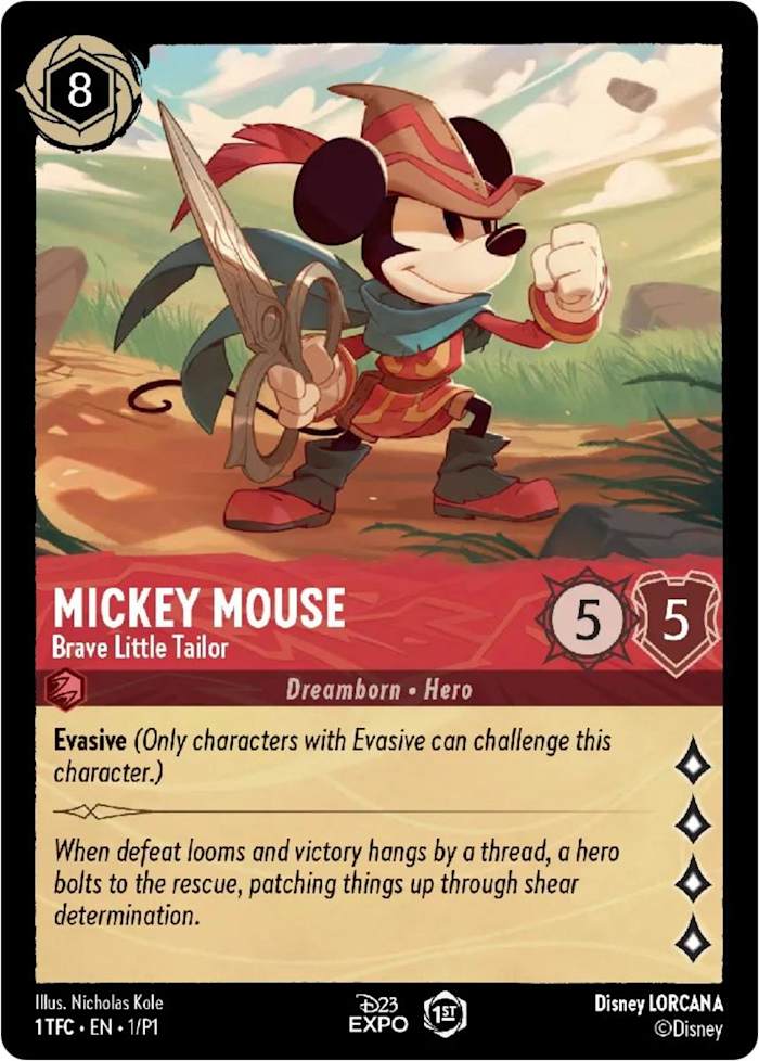 Mickey Mouse lorcana card